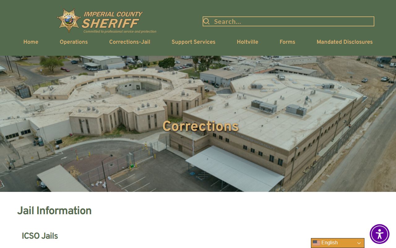 Imperial County inmate population jail facilities page