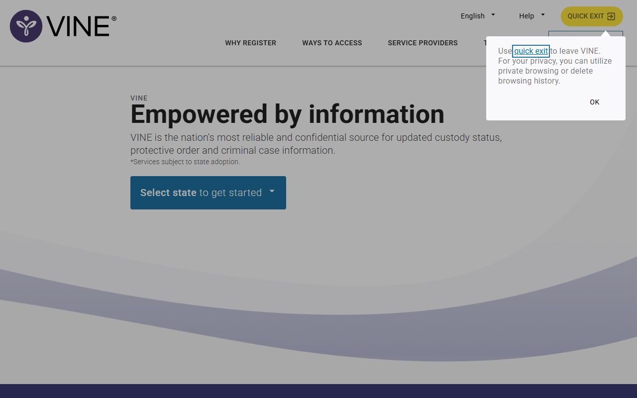 Imperial County inmate population VINELink custody notification search